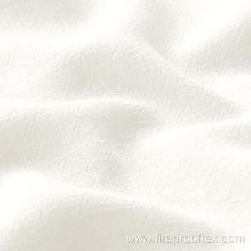 Fireproof White Viscose Linen Fabric for Dresses